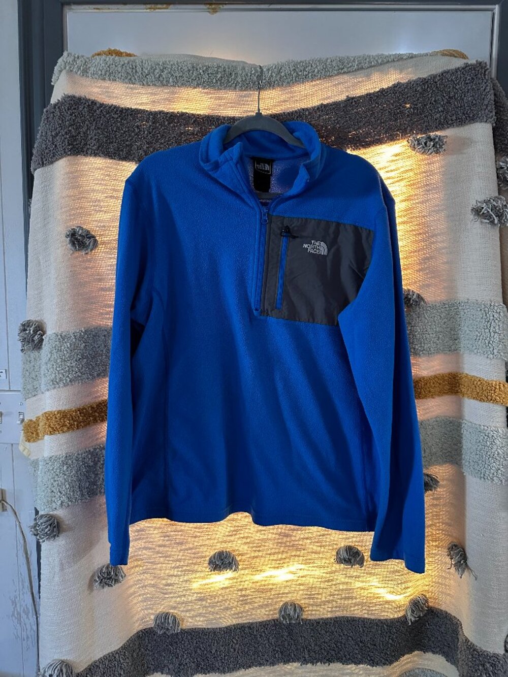 The North Face Denali Quarter-Zip Fleece Pullover - Cobalt Blue - Large